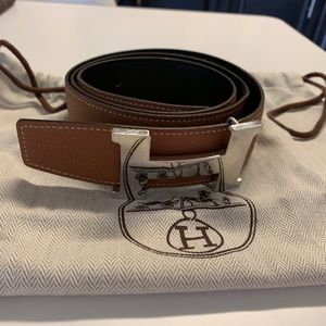Hermès H Belt Buckle & Reversible Leather Strap